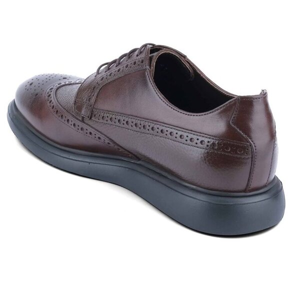 VELLAPAIS Mare Leather Wingtip Sneakers Shoes Size 12 Dark Brown NEW - Picture 5 of 15